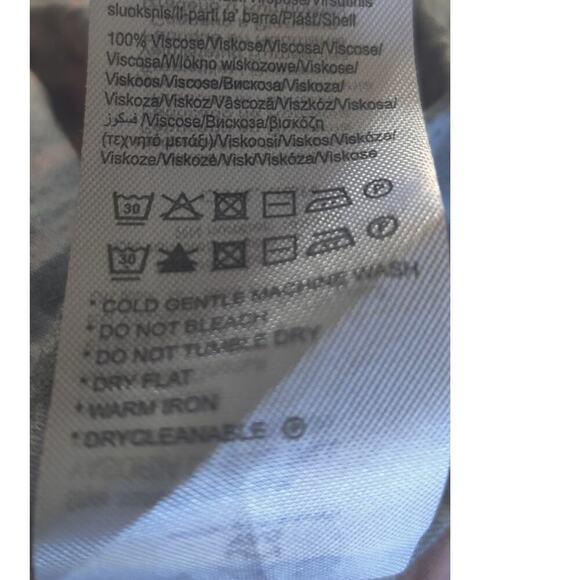 Y.A.S Multicolor Floral Dress Long Sleeve Size Large A-Line Ruffle Hem - Picture 6 of 6